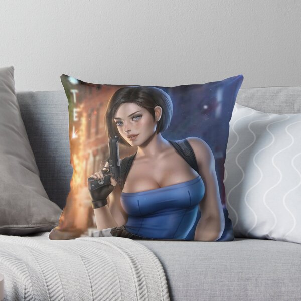 Jill Resident Evil Throw Pillow RB1201 product Offical Resident Evil Merch