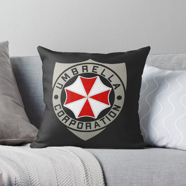 Umbrella Corporation Logo Badge | Resident Evil Badge Throw Pillow RB1201 product Offical Resident Evil Merch