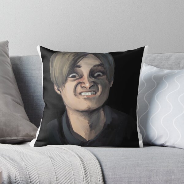 Leon Kennedy "The Face" - Resident Evil 2 Throw Pillow RB1201 product Offical Resident Evil Merch